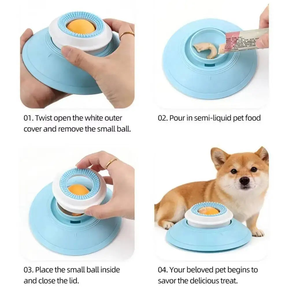 Interactive Slow Feeder Lick Tray - Food Dispenser Enrichment Toy for Dogs & Cats