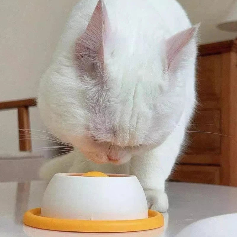Interactive Slow Feeder Cat Bowl – Treat Dispensing Food & Water Bowl for Cats & Small Dogs