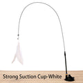Hands-Free Cat Teaser Wand Toy with Suction Cup & Feather Bird | Interactive Kitten Play Toy