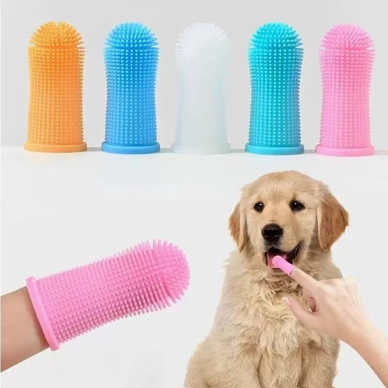 3-Sided Pet Toothbrush | Dog & Cat Dental Cleaning Brush for Tartar Removal