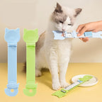 Long-Handle Cat Treat Spoon - Easy-Squeeze Lickable Wet Food Feeder