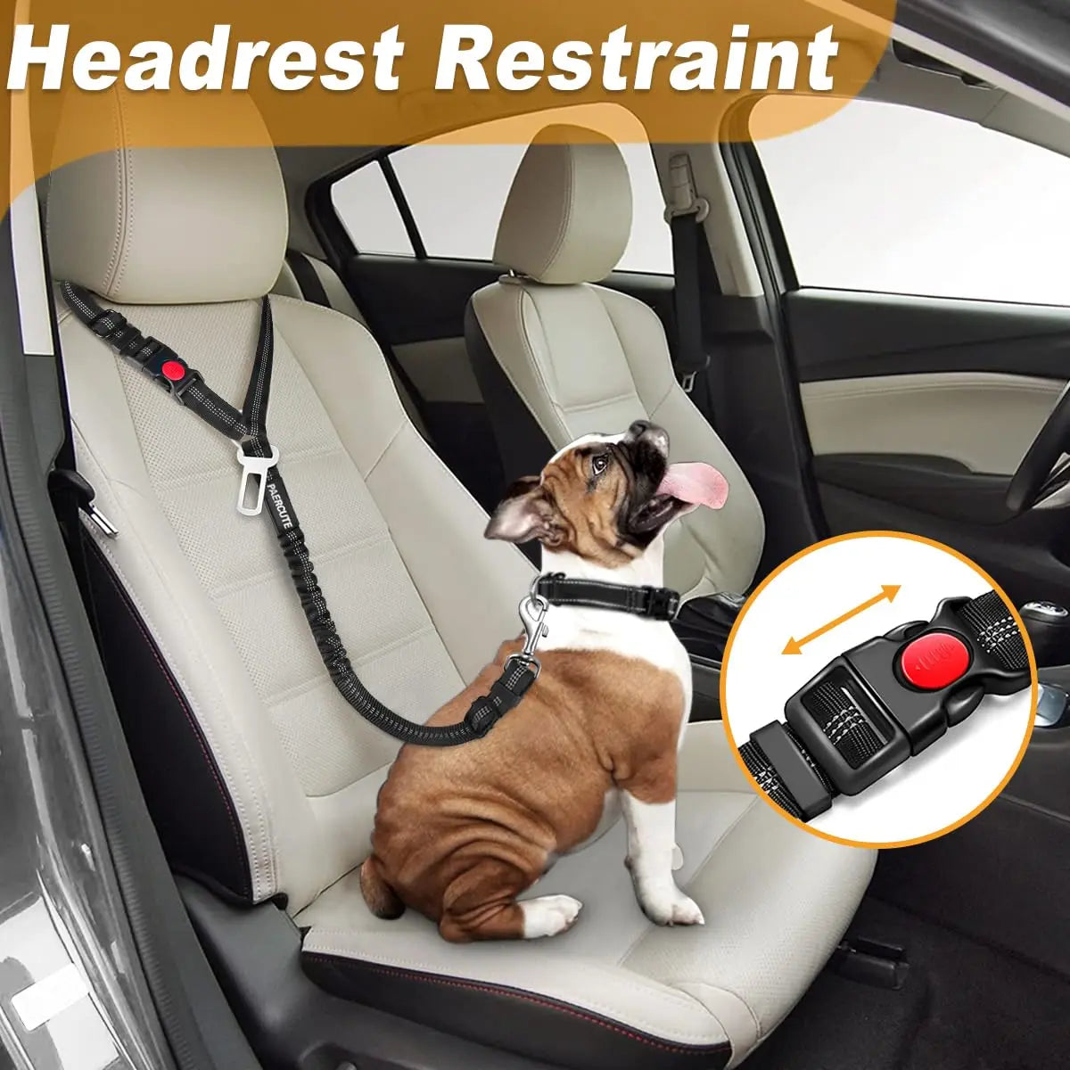 2 in 1 Solid Dog Harness Leash Pet Car Seat