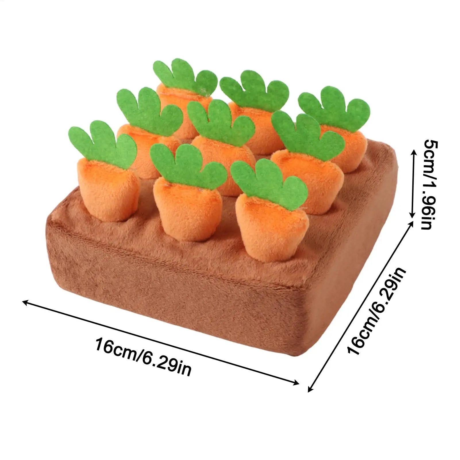 Dog Snuffle Mat - Interactive Slow Feeder Puzzle with Removable Carrots