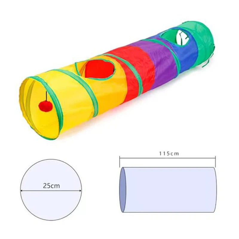 Collapsible Cat Tunnel Toy | Interactive Play Tube for Indoor Cats & Kittens Exercise & Training