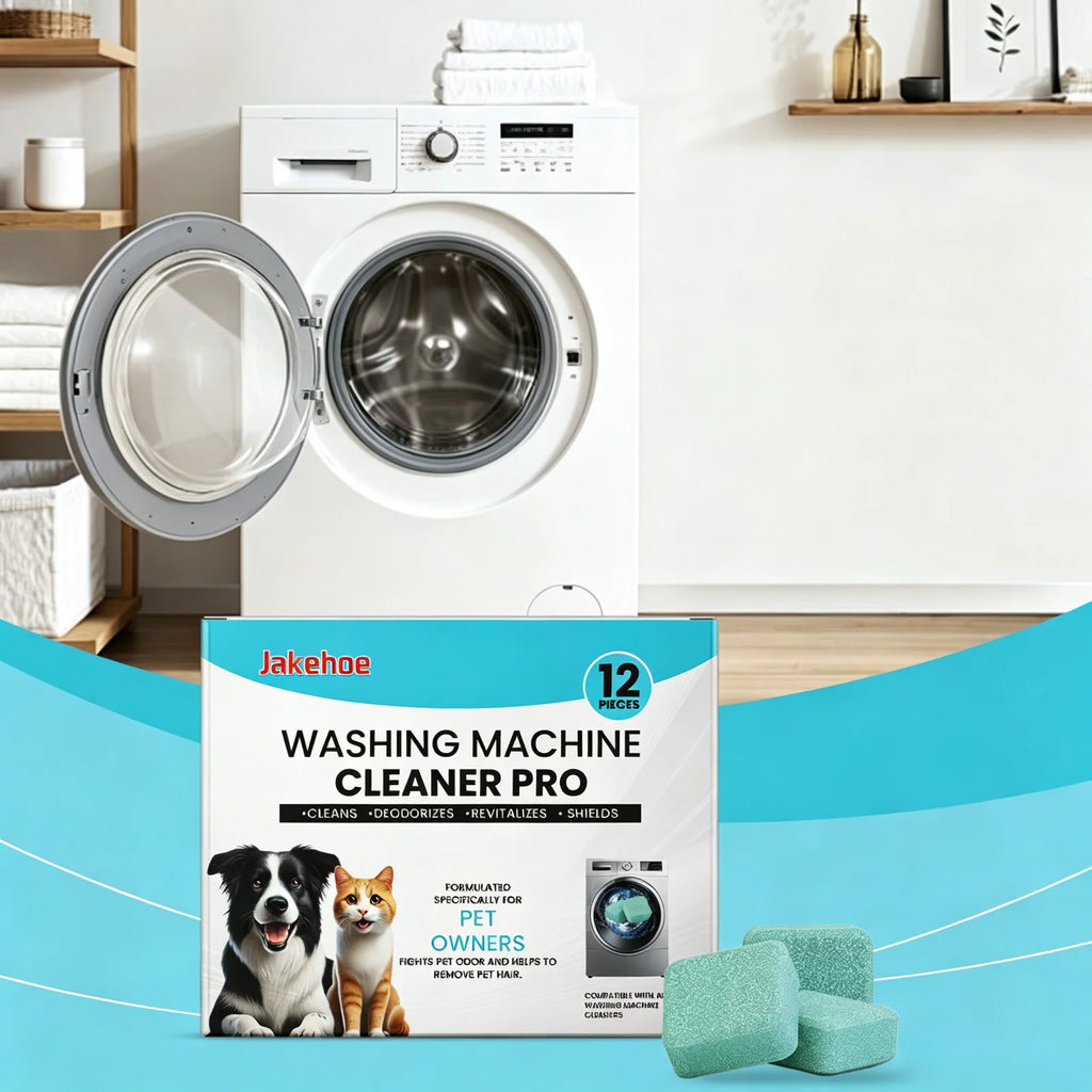 12PCS Washing Machine Cleaning Tablets | Remove Pet Hair, Odors & Deep Clean Laundry Machine