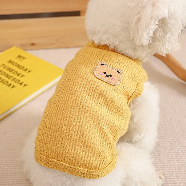Breathable Pet Vest - Lightweight Polyester Shirt for Dogs & Cats