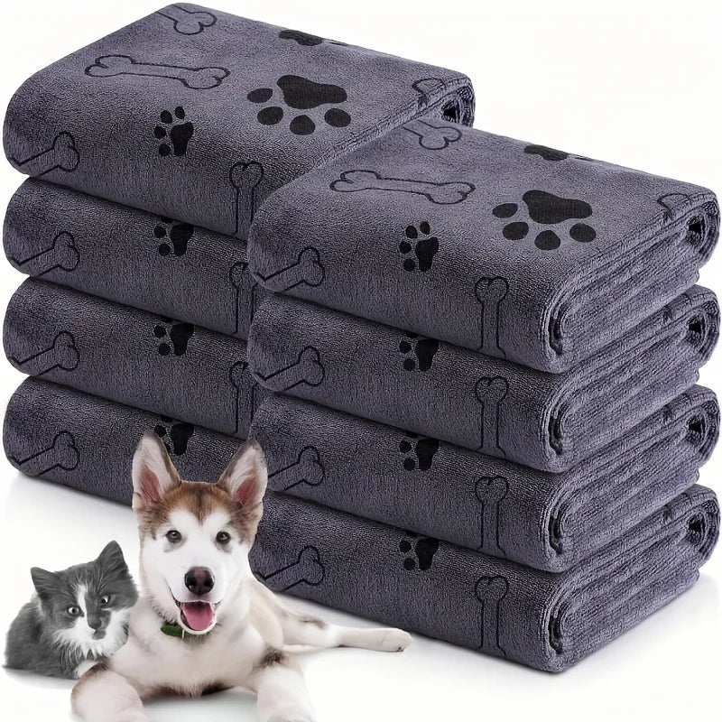 Quick Drying Microfiber Dog Towel | Super Absorbent Pet Bath Towel for Dogs & Cats