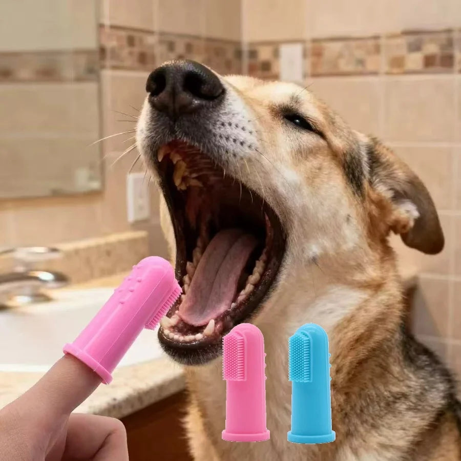 3-Sided Pet Toothbrush | Dog & Cat Dental Cleaning Brush for Tartar Removal