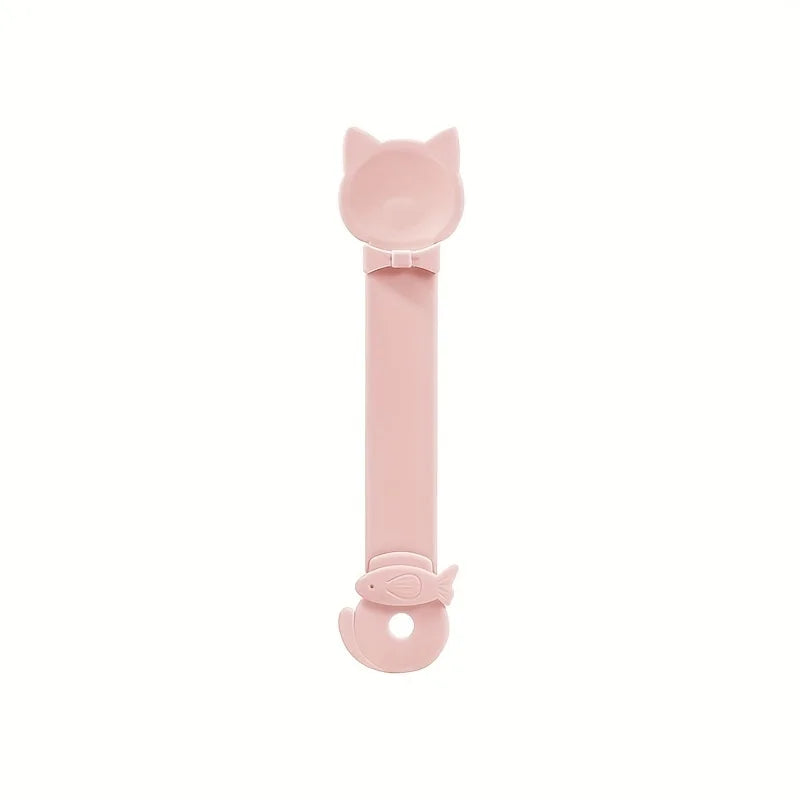 Long-Handle Cat Treat Spoon - Easy-Squeeze Lickable Wet Food Feeder