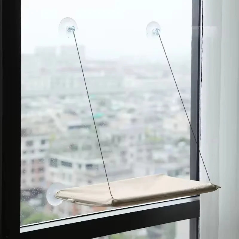 Cat Window Hanging Hammock Bed with Suction Cups | Space-Saving Pet Perch