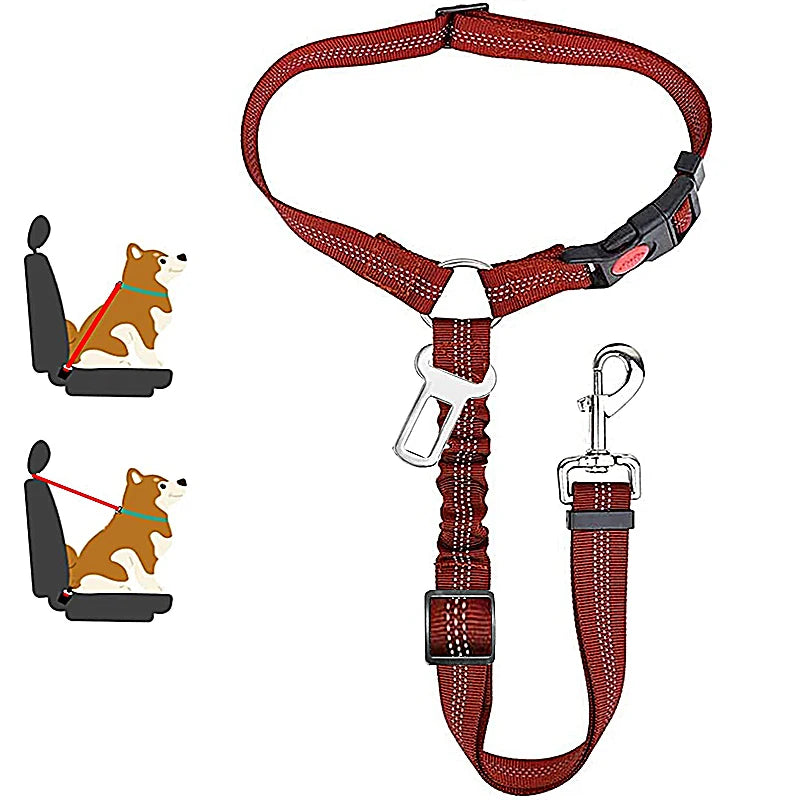 2 in 1 Solid Dog Harness Leash Pet Car Seat