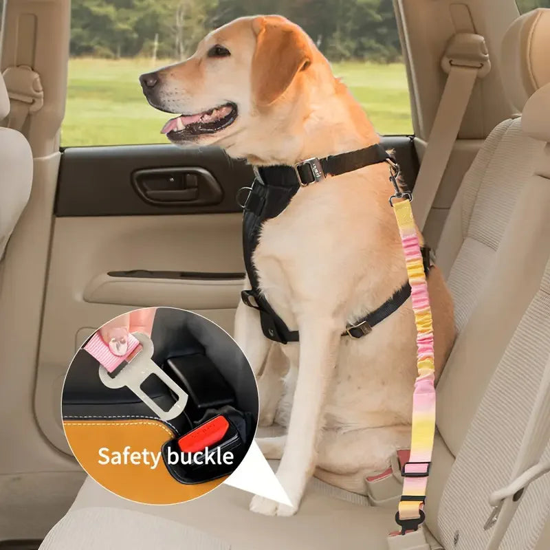 Pet Car Safety Belt for Dogs & Cats – Adjustable Nylon Vehicle Seat Belt for Small & Medium Pets