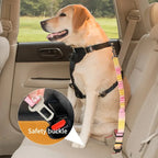 Pet Car Safety Belt for Dogs & Cats – Adjustable Nylon Vehicle Seat Belt for Small & Medium Pets
