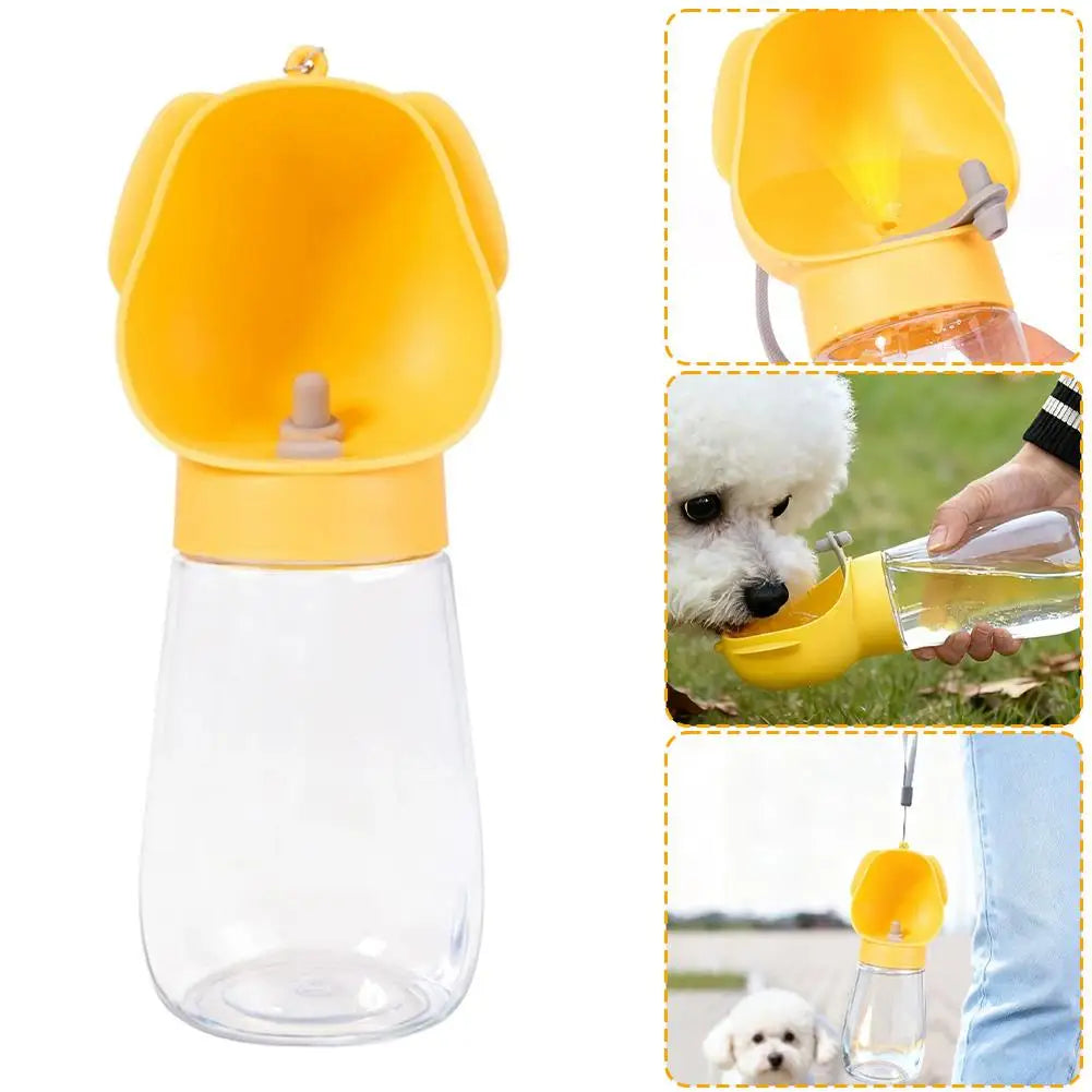 Portable 300ML Pet Water Bottle for Dogs & Cats – Leakproof Travel Drinking Bowl for Hiking & Walks