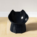 Elevated Cat Bowl with Tilted Edge | Anti-Tip Raised Feeding Dish for Cats & Kittens