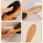 Double-Sided Pet Grooming Brush with Stainless Steel Pins and Bristles for Dogs and Cats