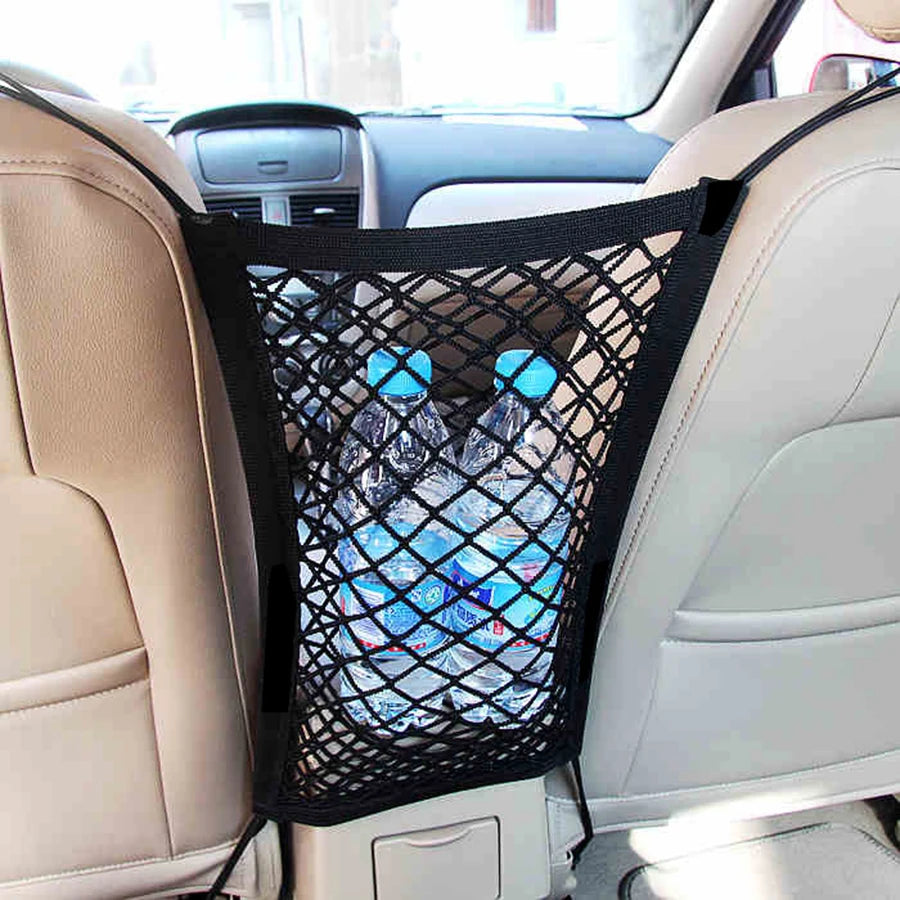 Pet Car Safety Barrier Mesh with Storage Pocket – Dog Back Seat Barrier Guard for Cars & SUVs