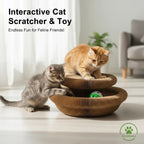 Magic Organ Cat Scratcher Board with Ball - Foldable Corrugated Scratching Toy
