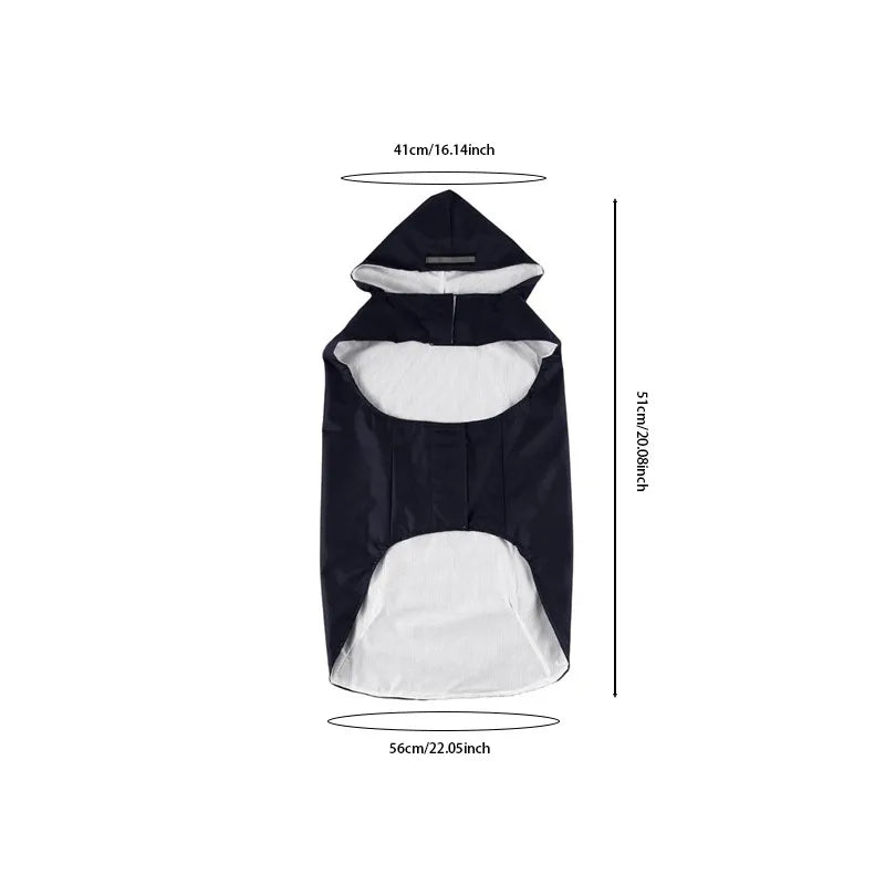 Dog Raincoat Waterproof Hoodie Jacket Rain Poncho Pet Rainwear Clothes