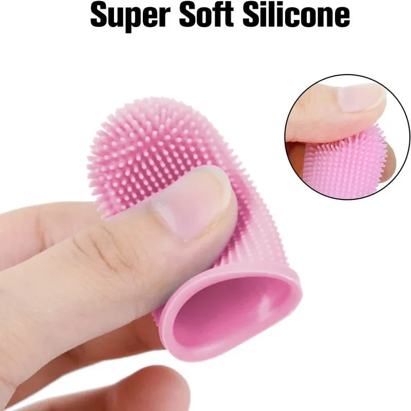 Dog & Cat Finger Toothbrush with Storage Case | Soft Silicone Pet Dental Brush