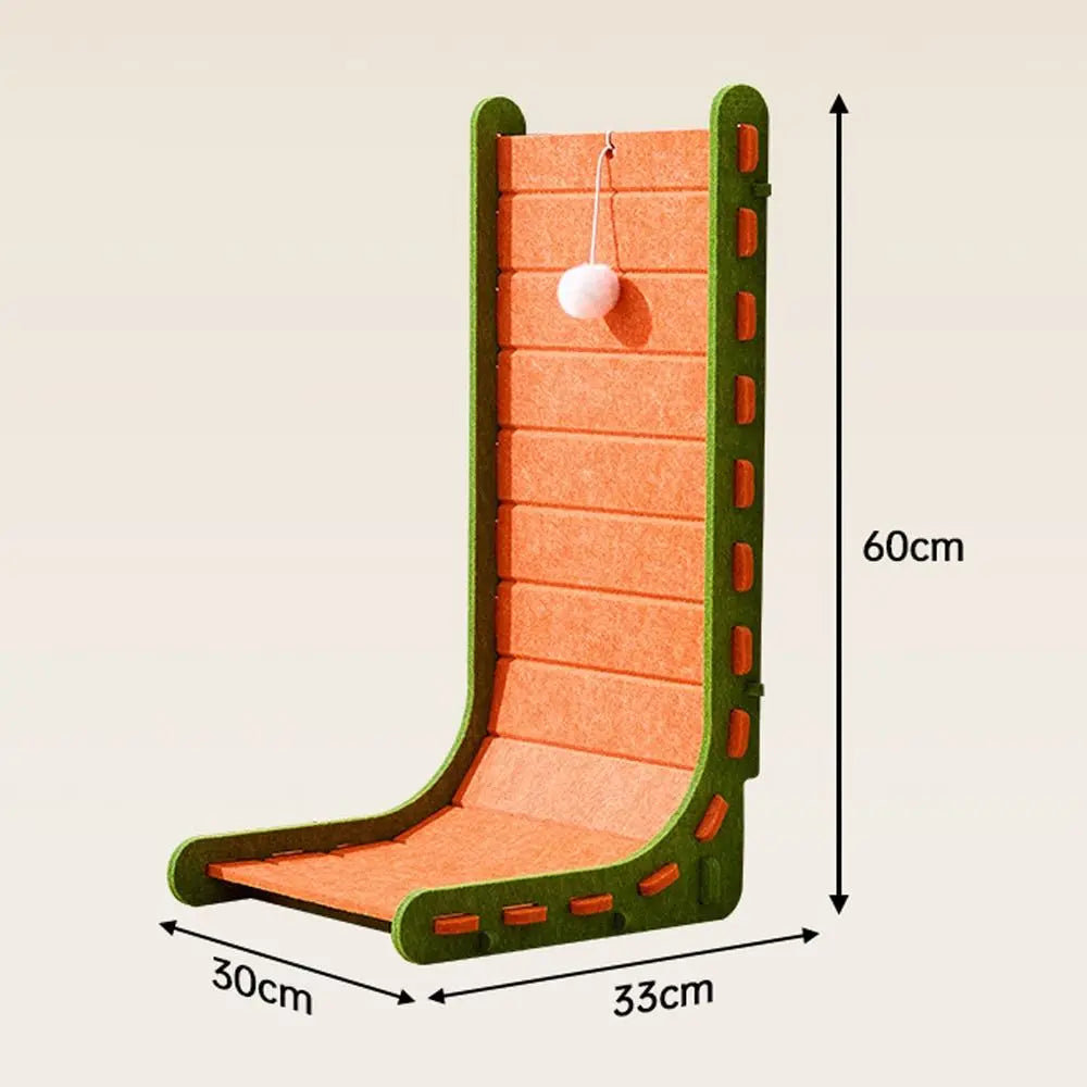 L-Shaped Cat Scratcher & Climbing Frame - Wear-Resistant Felt Board with Nest