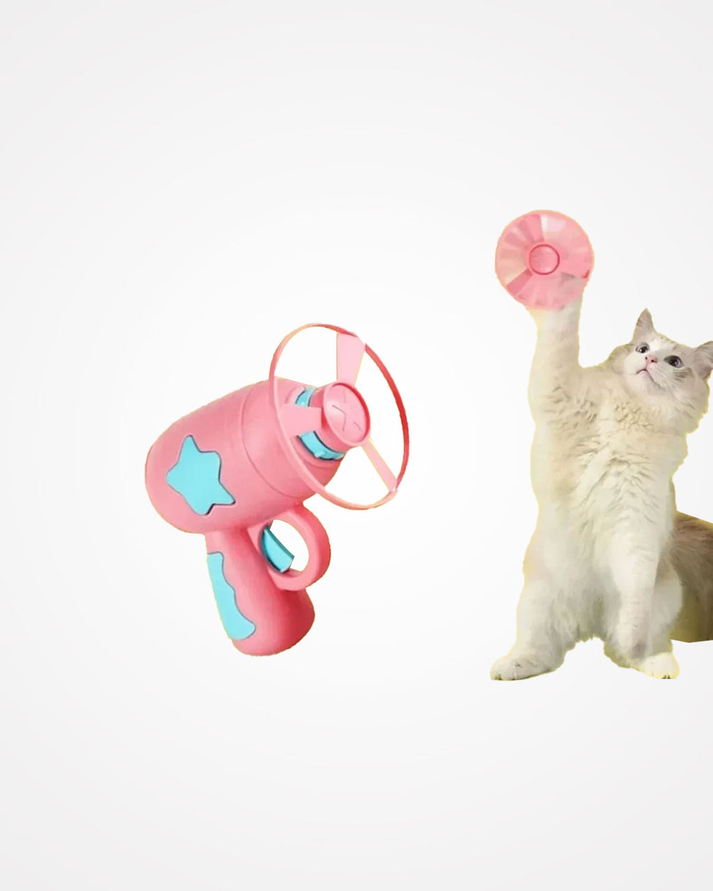 Interactive Flying Disc Cat Toy Launcher | Fun Chasing Training Toy for Kittens & Cats