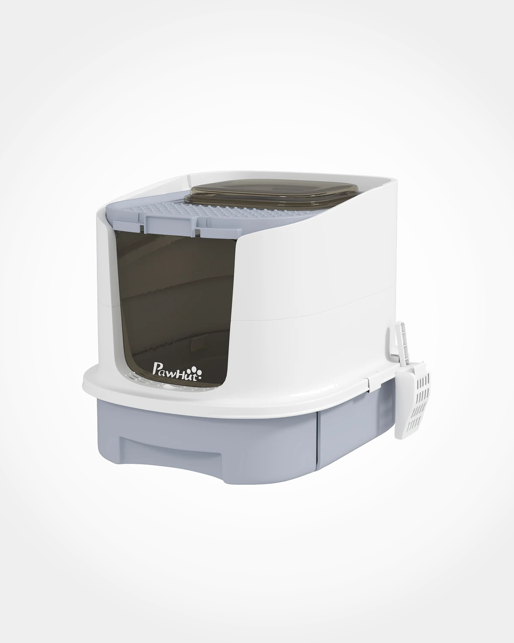 Covered Cat Litter Box with Drawer and Scoop