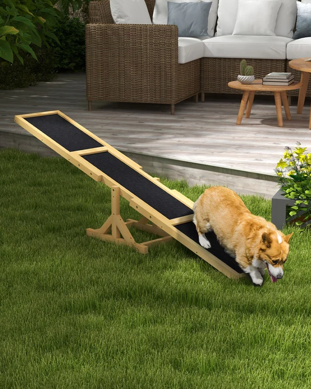 Wooden Dog Agility Seesaw
